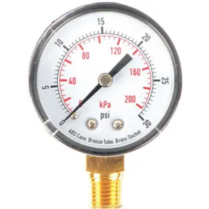 APPROVED VENDOR 4FLT8 Pressure Gauge Test 2 In | AD7MZR