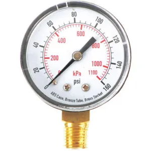 APPROVED VENDOR 4FLU2 Pressure Gauge Test 2 In | AD7MZV