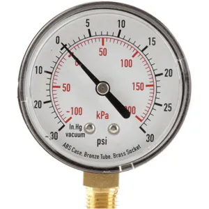 APPROVED VENDOR 4FLV5 Compound Gauge Test 2-1/2 In | AD7NAH