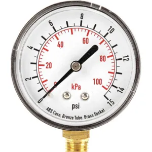 APPROVED VENDOR 4FLV6 Pressure Gauge Test 2-1/2 In | AD7NAJ