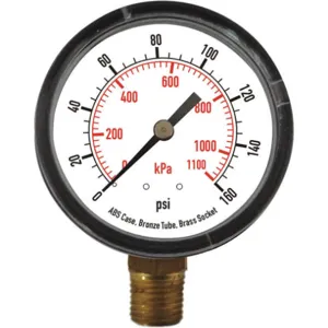 APPROVED VENDOR 4FLW1 Pressure Gauge Test 2-1/2 In | AD7NAN