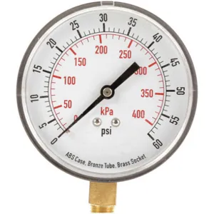 APPROVED VENDOR 4FLX7 Pressure Gauge Test 3-1/2 In | AD7NBE