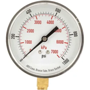 APPROVED VENDOR 4FLY5 Pressure Gauge Test 3-1/2 In | AD7NBM