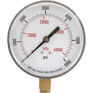 APPROVED VENDOR 4FLZ1 Pressure Gauge Test 3-1/2 In | AD7NBT