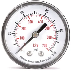 APPROVED VENDOR 4FMC6 Pressure Gauge Test 2 In | AD7NCT