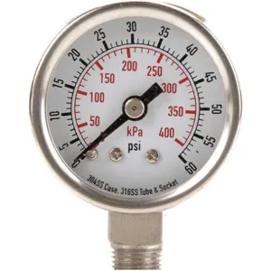 APPROVED VENDOR 4FMJ1 Pressure Gauge Test 1-1/2 In | AD7NEW