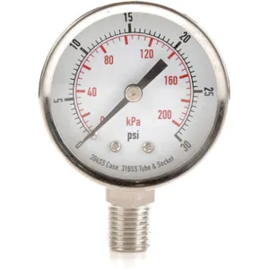 APPROVED VENDOR 4FMK5 Pressure Gauge Test 2 In | AD7NFK