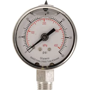 APPROVED VENDOR 4FML1 Pressure Gauge Test 2 In | AD7NFQ