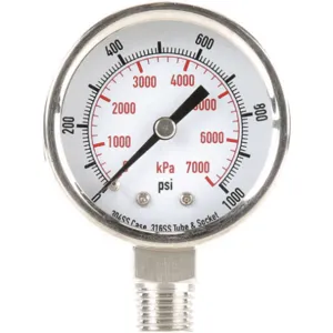 APPROVED VENDOR 4FML4 Pressure Gauge Test 2 In | AD7NFU