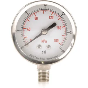 APPROVED VENDOR 4FMN1 Pressure Gauge Test 2-1/2 In | AD7NGA