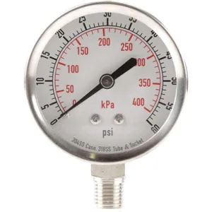 APPROVED VENDOR 4FMN2 Pressure Gauge Test 2-1/2 In | AD7NGB