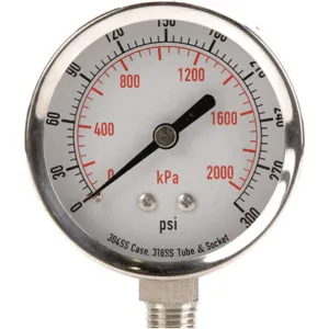 APPROVED VENDOR 4FMN6 Pressure Gauge Test 2-1/2 In | AD7NGF