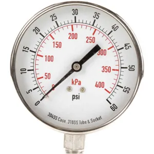 APPROVED VENDOR 4FMP7 Pressure Gauge Test 3-1/2 In | AD7NGR