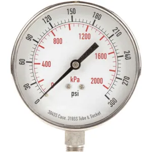 APPROVED VENDOR 4FMR2 Pressure Gauge Test 3-1/2 In | AD7NGW