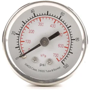 APPROVED VENDOR 4FMT4 Pressure Gauge Test 1-1/2 In | AD7NHH