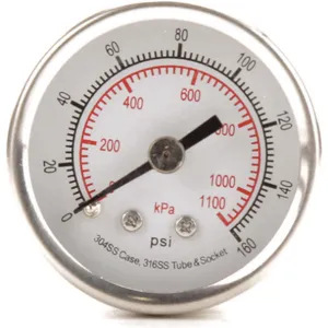 APPROVED VENDOR 4FMT5 Pressure Gauge Test 1-1/2 In | AD7NHJ