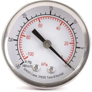 APPROVED VENDOR 4FMU5 Vacuum Gauge Test 2 In | AD7NHU