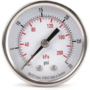 APPROVED VENDOR 4FMU7 Pressure Gauge Test 2 In | AD7NHW