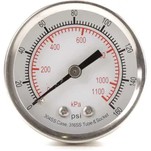 APPROVED VENDOR 4FMV1 Pressure Gauge Test 2 In | AD7NHZ