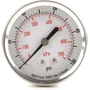 APPROVED VENDOR 4FMW5 Pressure Gauge Test 2-1/2 In | AD7NJN