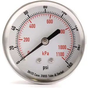 APPROVED VENDOR 4FMW6 Pressure Gauge Test 2-1/2 In | AD7NJP