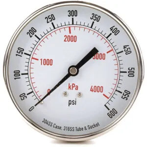 APPROVED VENDOR 4FMY6 Pressure Gauge Test 3-1/2 In | AD7NKJ