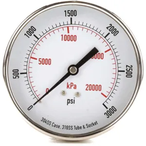 APPROVED VENDOR 4FMY9 Pressure Gauge Test 3-1/2 In | AD7NKM