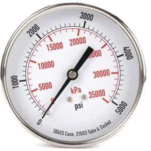 APPROVED VENDOR 4FMZ1 Pressure Gauge Test 3-1/2 In | AD7NKN