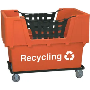 APPROVED VENDOR 4HTG3 Material Handling Cart Orange Recycling | AD8BJC