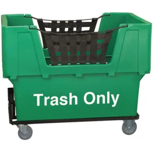 APPROVED VENDOR 4HTH2 Material Handling Cart Green Trash Only | AD8BJL