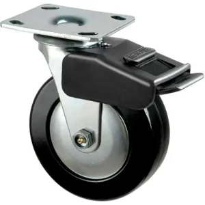 APPROVED VENDOR 4HXN4 Swivel Plate Caster With Total-lock 600 Lb 4 Inch Diameter | AD8CQU