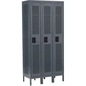 APPROVED VENDOR 4KCL9 Unassembled Ventilated Locker 1 Tier Width 45 Grey | AD8GGJ