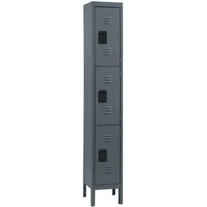 APPROVED VENDOR 4KCT6 Unassembled Locker 3 Tier Width 12 Depth 15 Height 78 Gray | AD8GHF