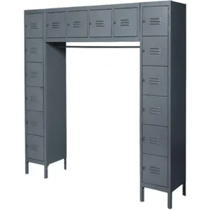 APPROVED VENDOR 4KCU5 Unassembled Locker 6 Tier Depth 18 Height 78 Gray | AD8GHM