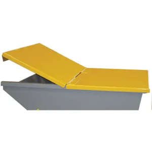 APPROVED VENDOR 4LLH8 Hopper Lid Yellow Fits 27 Cubic Feet | AD8PMR