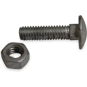 APPROVED VENDOR 4LVK1 Carriage Bolts Steel 3/8 Inch Diameter - Pack Of 10 | AD8QYH