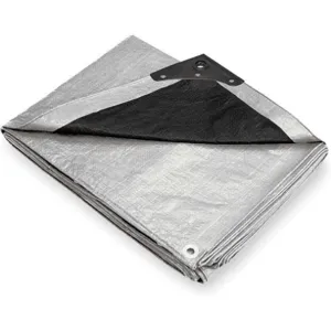 APPROVED VENDOR 4VZ57 Tarp Polyethylene Silver/black 16x20 Feet | AD9ZGH