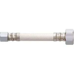 APPROVED VENDOR 4YKA2 Braided Connector 3/8 Compression x 1/2 Fip x 12 L | AE2MTX