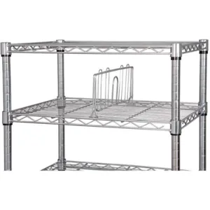 APPROVED VENDOR 5GRP2 Shelf Divider 18 Inch Chrome - Pack Of 2 | AE3XUX