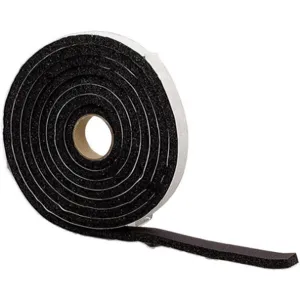 APPROVED VENDOR 5MFG8 Foam Tape 10 Feet Black Sponge | AE4QDT