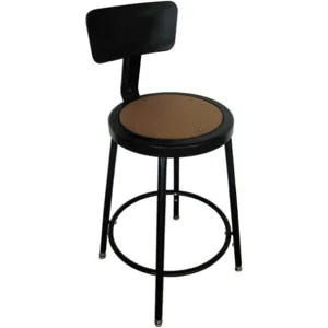 APPROVED VENDOR 5NWH5 Round Stool With Backrest Black 24 To 33 | AE4XXD 5NWH7