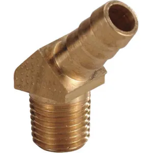 APPROVED VENDOR 6AFR5 Hose Barb 45 Degree 3/8 Inch 1/4 Mnpt Brass | AE7TFH