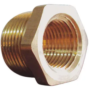 APPROVED VENDOR 6AYW9 Pipe Bushing Brass 1/2 x 3/8 Inch - Pack Of 10 | AE7WVN