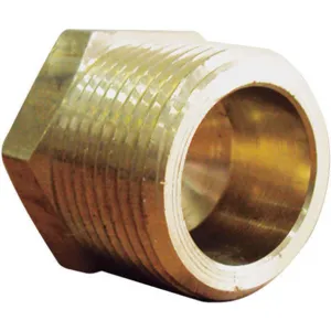 APPROVED VENDOR 6AZA7 Hex Head Plug Brass 3/8 Inch - Pack Of 10 | AE7WXG