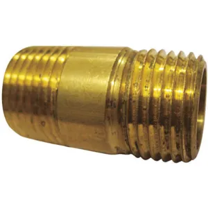 APPROVED VENDOR 6AZE5 Long Nipple Brass 3/8 x 2 Inch - Pack Of 10 | AE7WYM