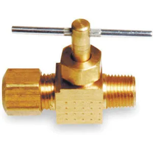 APPROVED VENDOR 6MM61 Needle Valve Straight Brass 1/8 x 1/4 In | AE9UQU