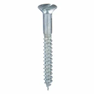 GRAINGER WSFI-1401000-100P Wood Screw, #14 Size, 1 Inch Length, Carbon Steel, 100PK | CG9VVE 2DE94