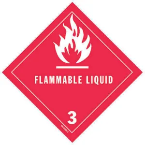 APPROVED VENDOR HMSL-0041-V250 Dot Label 4 Inch H Flammable Liquid - Pack Of 250 | AF4UNC 9KFR5