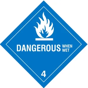 APPROVED VENDOR HMSL-0044-P500 Dot Label Dangerous When Wet Paper - Pack Of 500 | AF4TBY 9J396