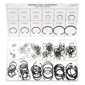 APPROVED VENDOR RCI25175STPA Internal Retaining Ring Assortment 12 Sizes, 180 Pieces | AE9PPL 6LD28